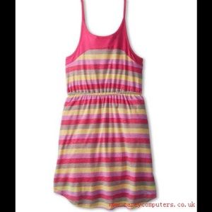 NWT Splendid Melange Stripe Tank Dress Dragonfruit